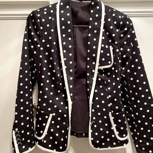 Black and White polka dot blazer from Express